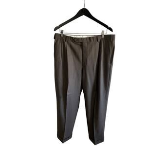 Brooks Brothers 346 Men’s Wool Blend Pleated Dress Pants W36 L29 Brown Check